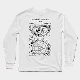 Gearing Patent Black Long Sleeve T-Shirt